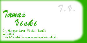 tamas viski business card